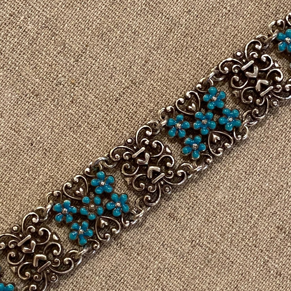 Women’s antiqued and turquoise bracelet